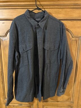 Filson Charcoal Button-Up Shirt- XXL